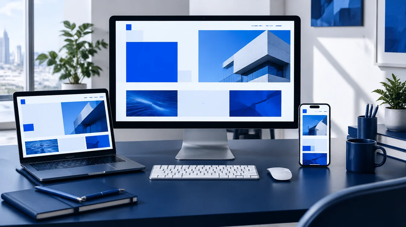 Responsive webdesign op desktop, laptop en smartphone
